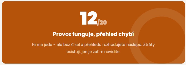 Ukázka výsledku kvízu - skóre a hodnocení